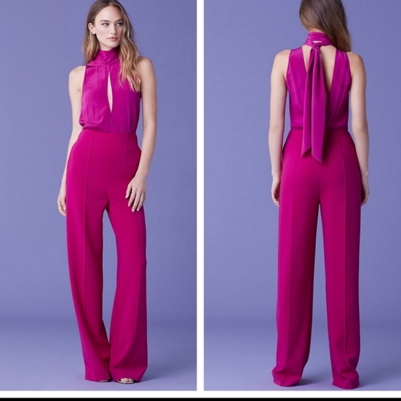 Diane Von Furstenberg Pants - Diane Von Furstenberg Virginie pink jumpsuit